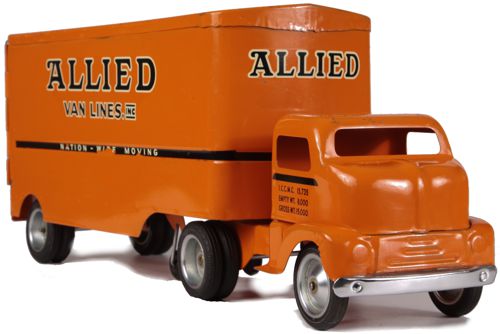 1953 Tonka Toys Allied Van Lines Semi Truck and Trailer