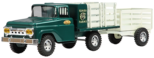 1958 Tonka Farm Stake Truck with Stake Trailer