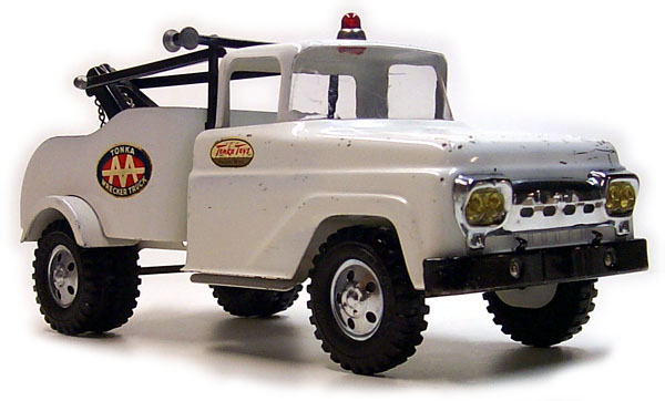 Front View of a 1958 Platform Stake Utility Truck Number 03